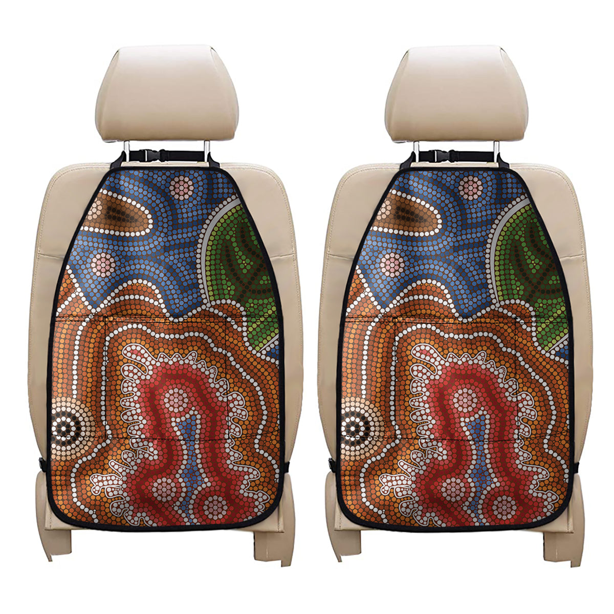 Australian Aboriginal Art Print Car Seat Organizers