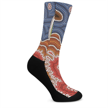 Australian Aboriginal Art Print Crew Socks