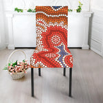 Australian Aboriginal Art Print Dining Chair Slipcover