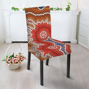 Australian Aboriginal Art Print Dining Chair Slipcover