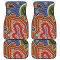 Australian Aboriginal Art Print Front and Back Car Floor Mats
