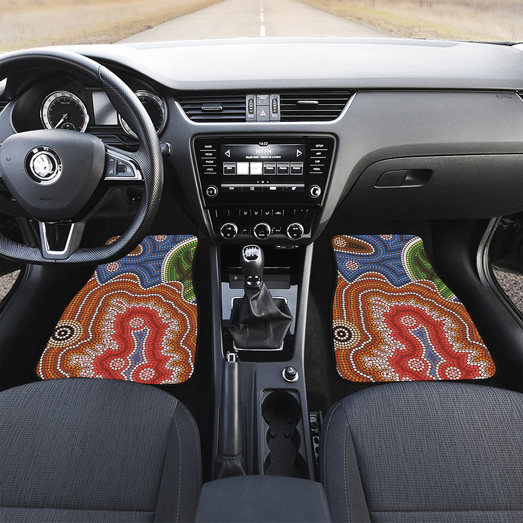 Australian Aboriginal Art Print Front and Back Car Floor Mats