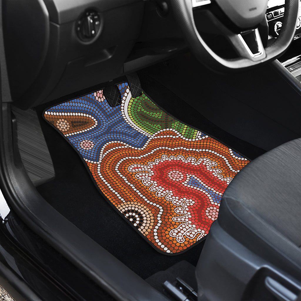 Australian Aboriginal Art Print Front and Back Car Floor Mats