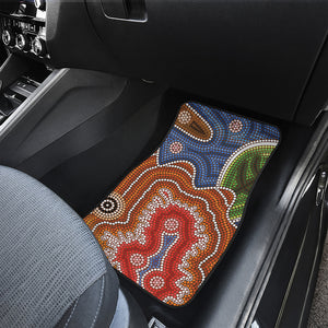 Australian Aboriginal Art Print Front and Back Car Floor Mats