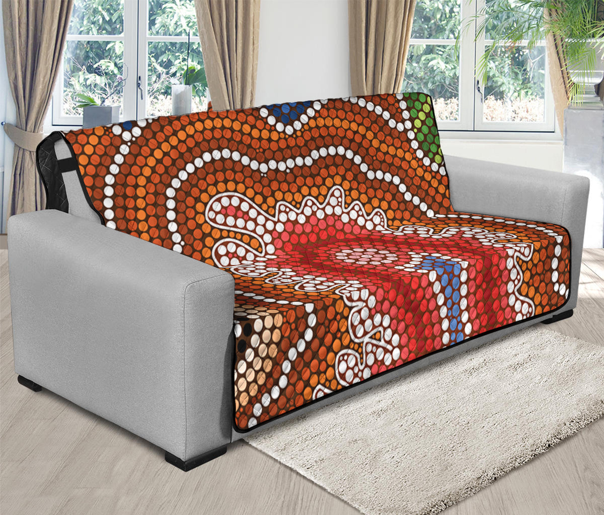 Australian Aboriginal Art Print Futon Protector