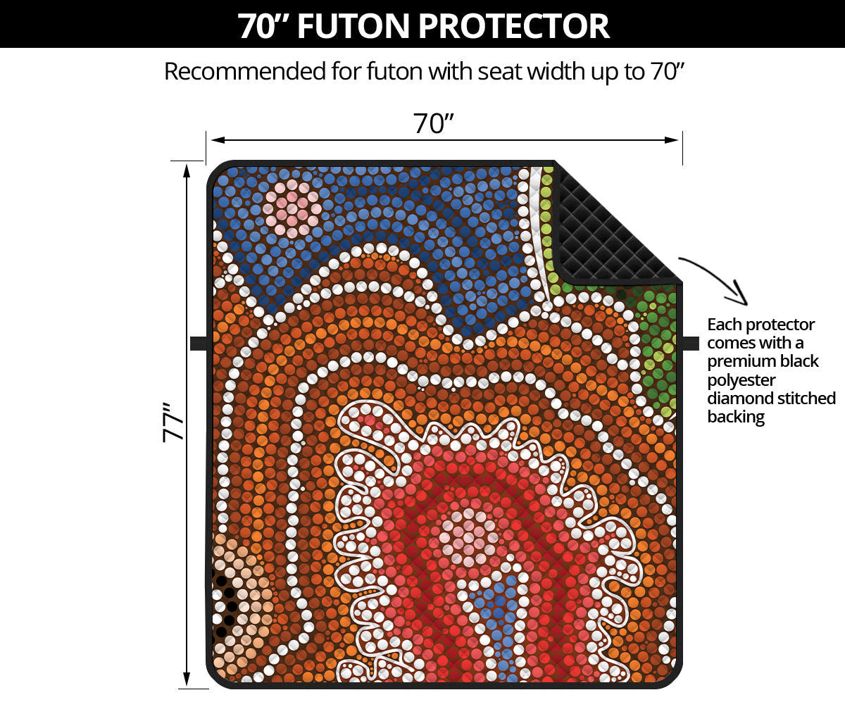 Australian Aboriginal Art Print Futon Protector