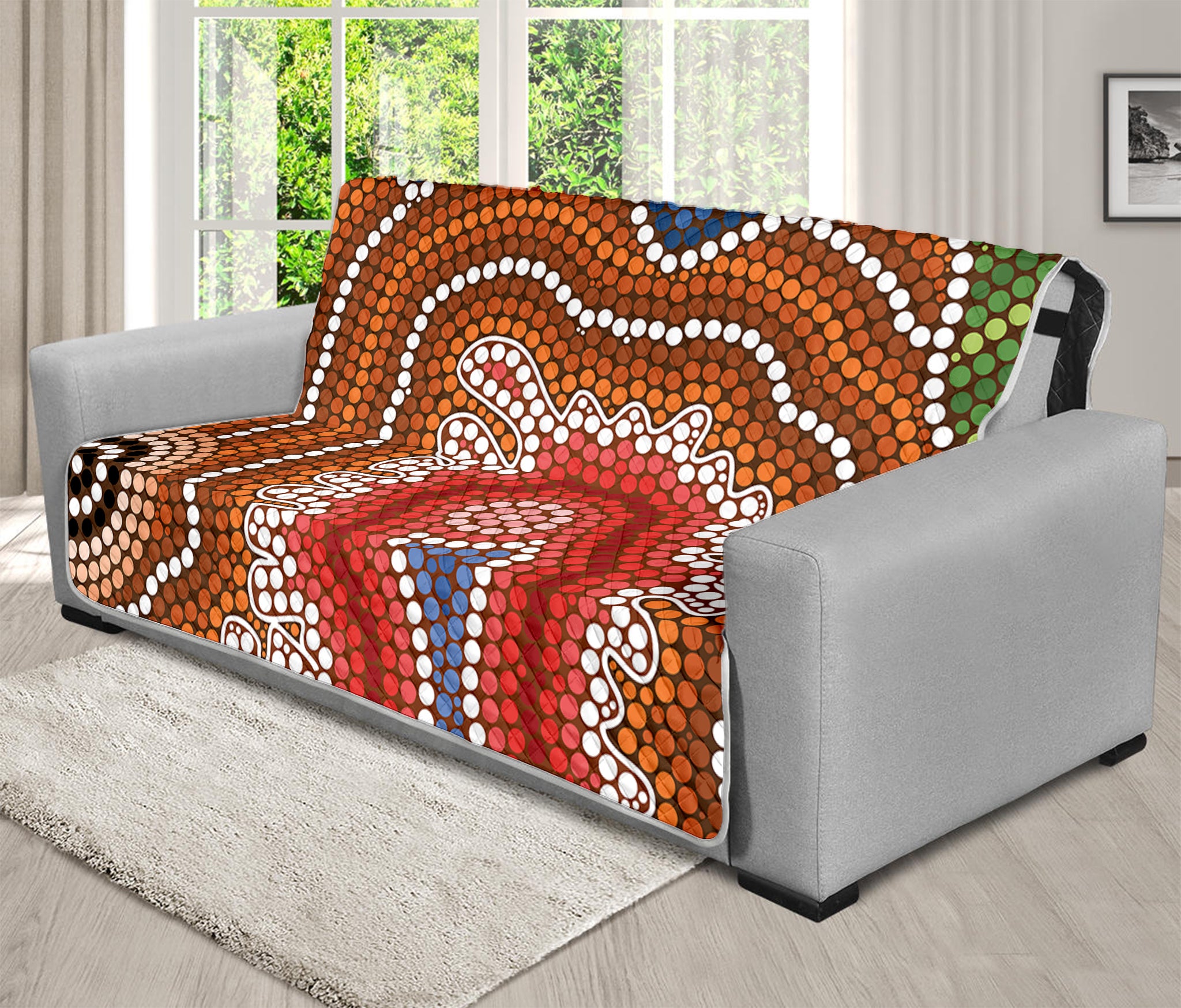 Australian Aboriginal Art Print Futon Protector