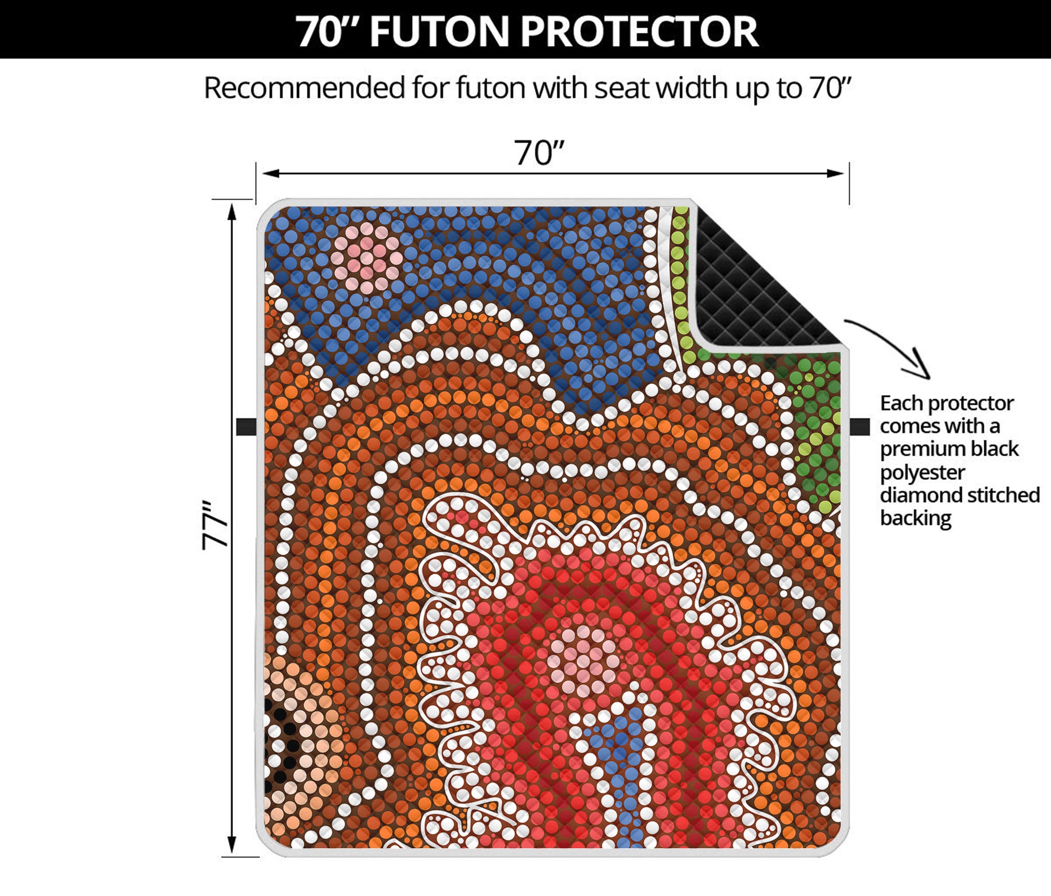 Australian Aboriginal Art Print Futon Protector