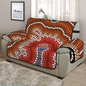 Australian Aboriginal Art Print Half Sofa Protector