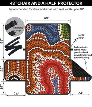 Australian Aboriginal Art Print Half Sofa Protector