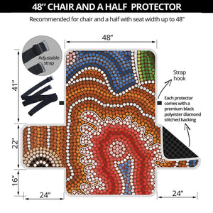 Australian Aboriginal Art Print Half Sofa Protector