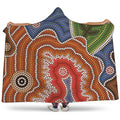 Australian Aboriginal Art Print Hooded Blanket