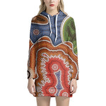 Australian Aboriginal Art Print Hoodie Dress