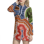 Australian Aboriginal Art Print Hoodie Dress