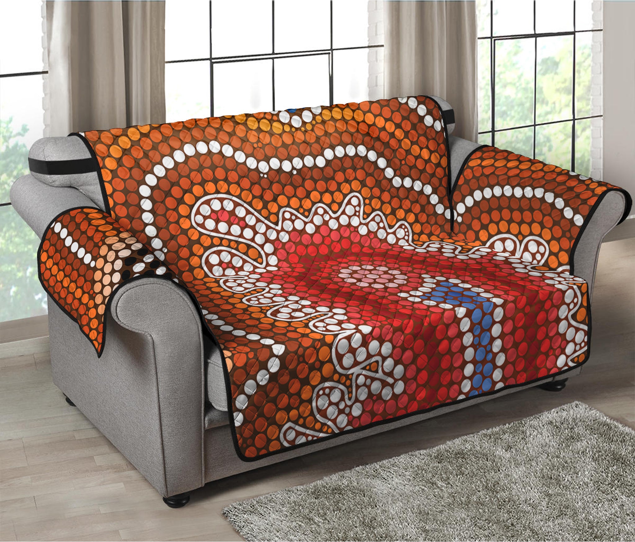 Australian Aboriginal Art Print Loveseat Protector