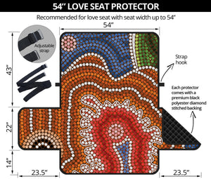 Australian Aboriginal Art Print Loveseat Protector