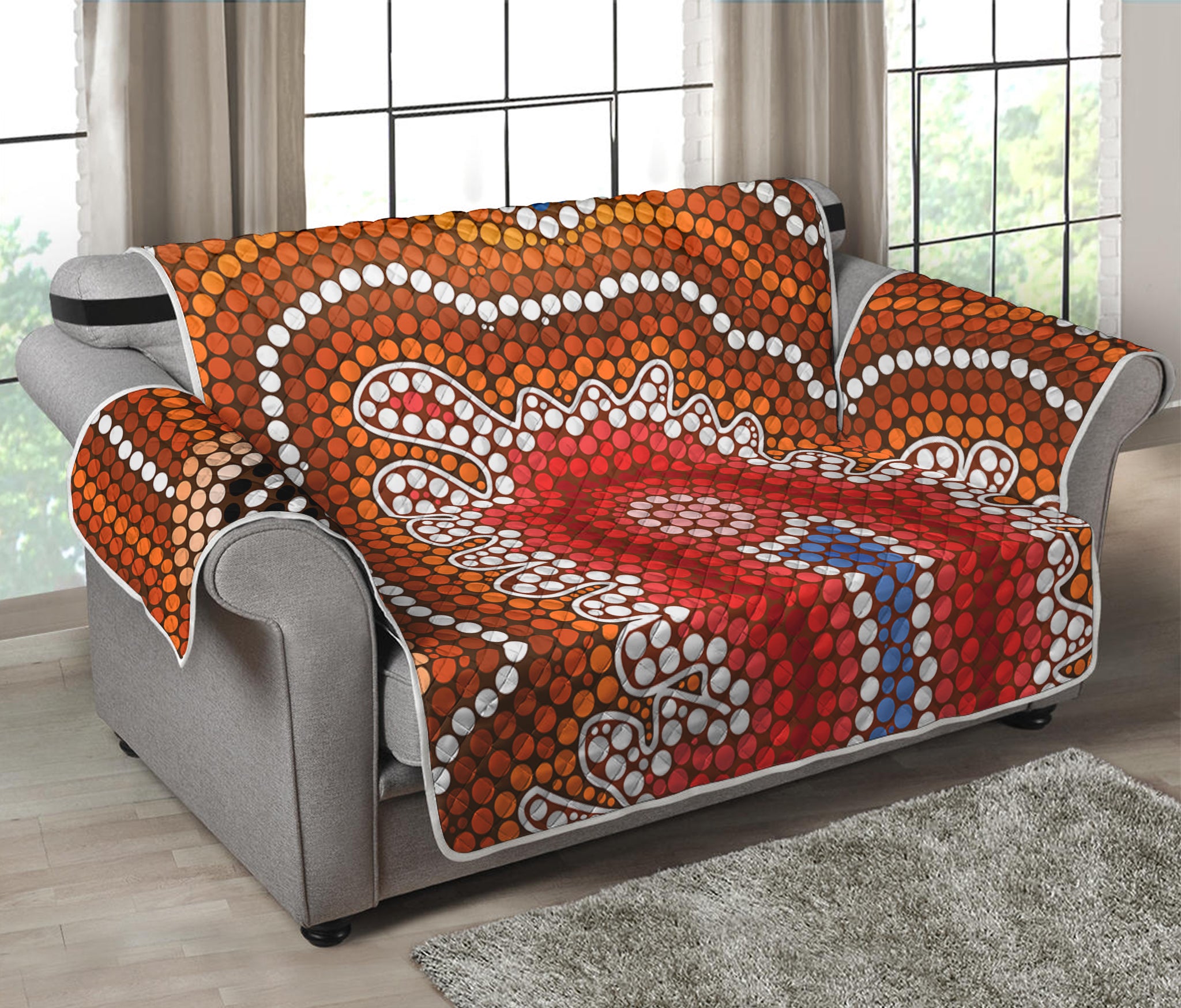 Australian Aboriginal Art Print Loveseat Protector