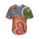 Australian Aboriginal Art Print Men's Baseball Jersey