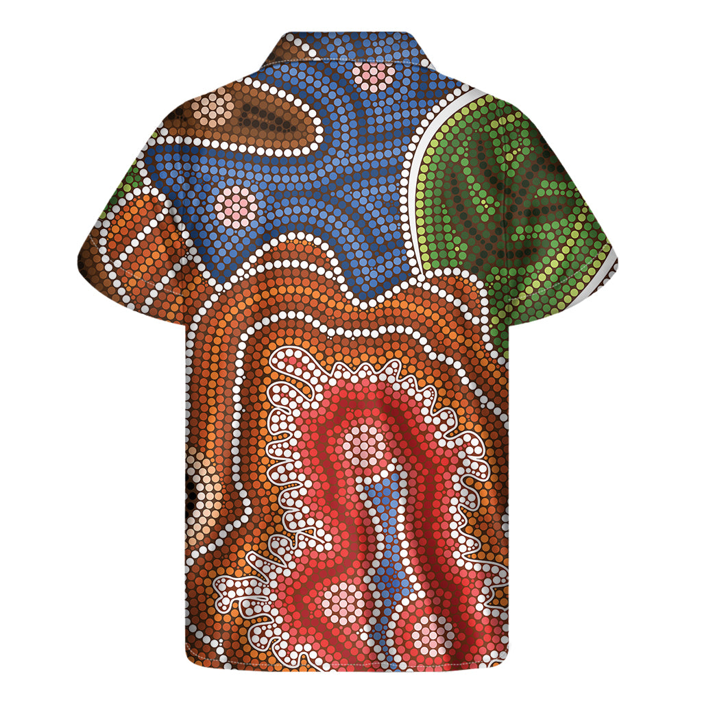 Australian Aboriginal Art Print Men's Short Sleeve Shirt