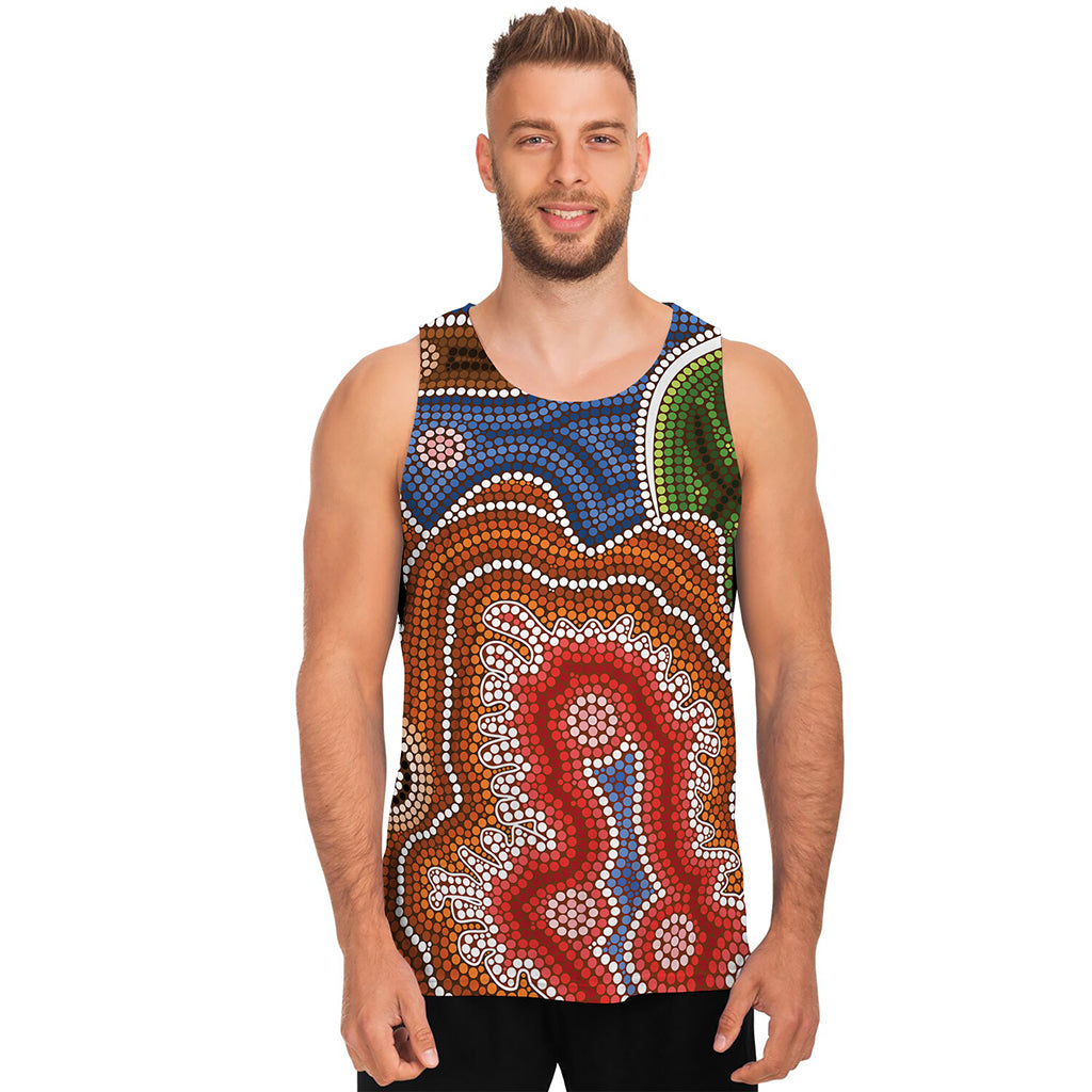 Australian Aboriginal Art Print Men's Tank Top