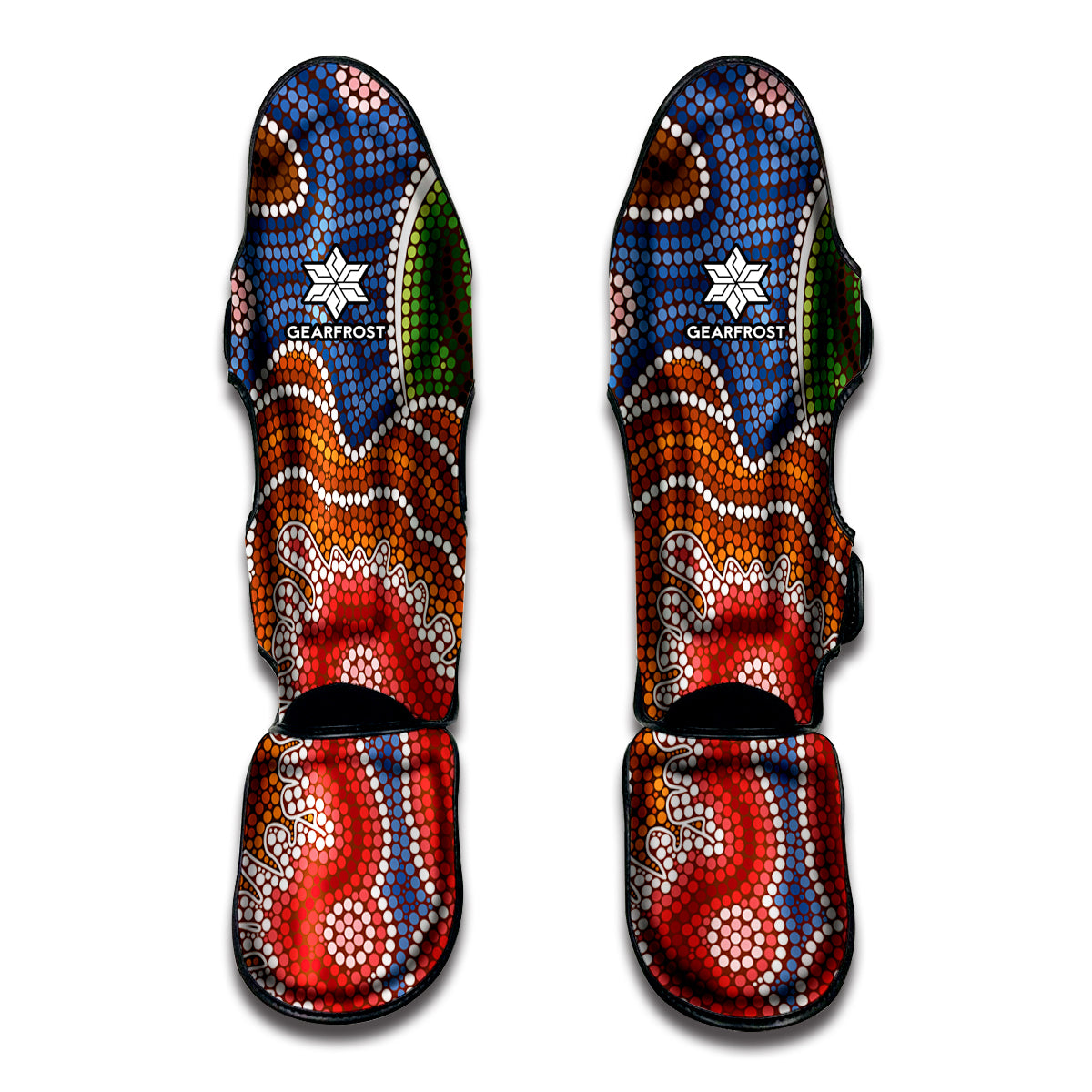Australian Aboriginal Art Print Muay Thai Shin Guard