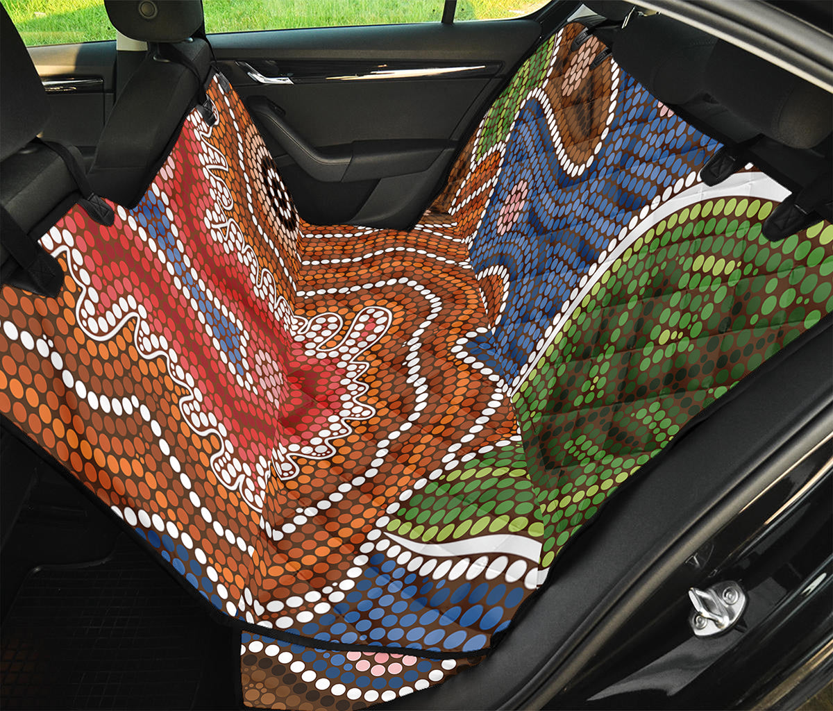 Australian Aboriginal Art Print Pet Car Back Seat Cover