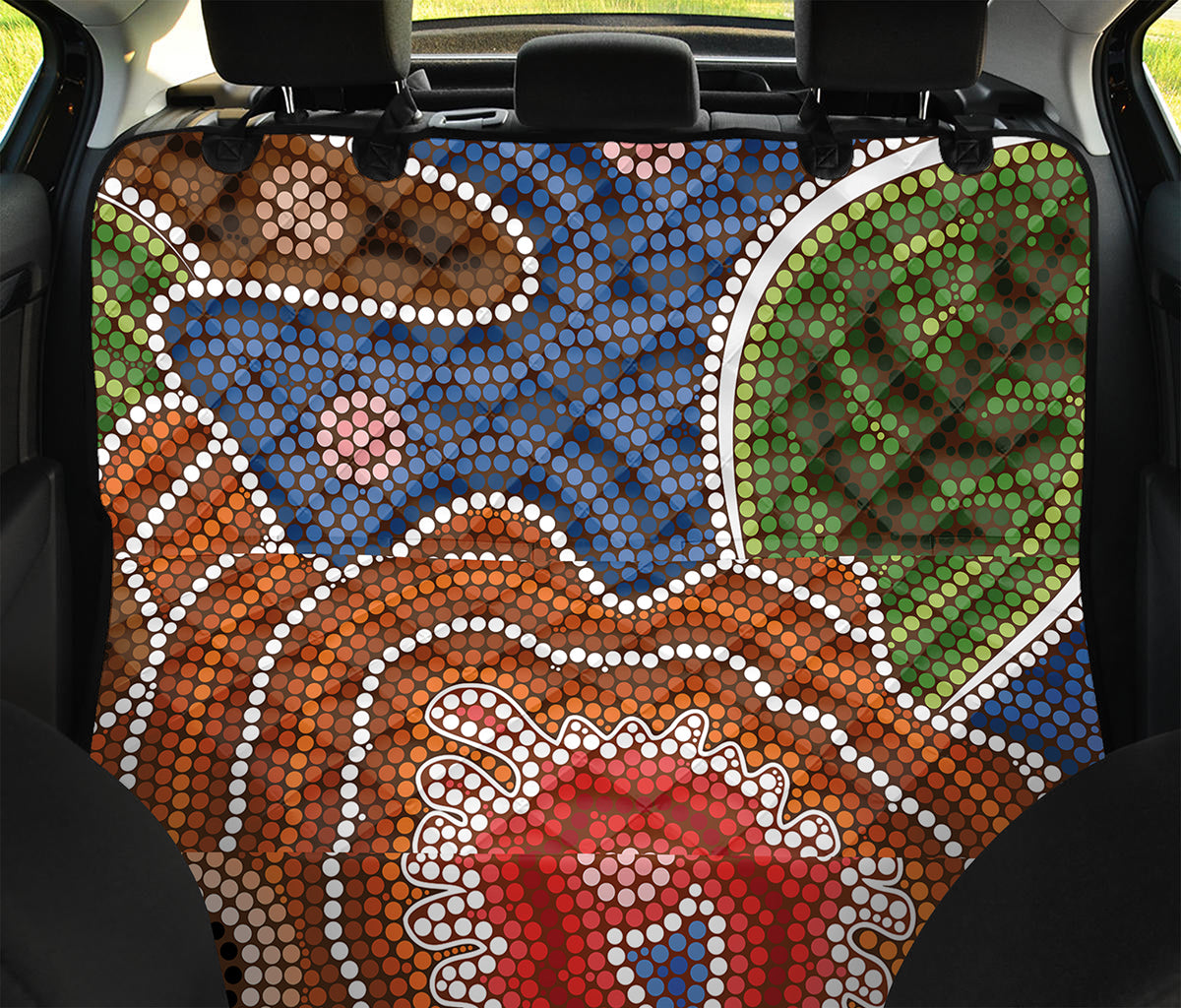 Australian Aboriginal Art Print Pet Car Back Seat Cover