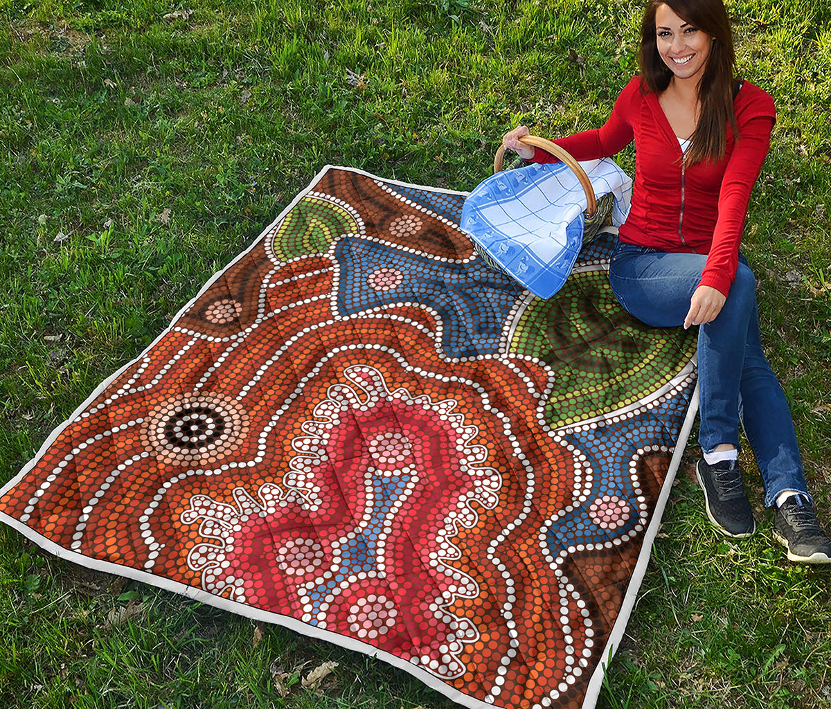 Australian Aboriginal Art Print Quilt