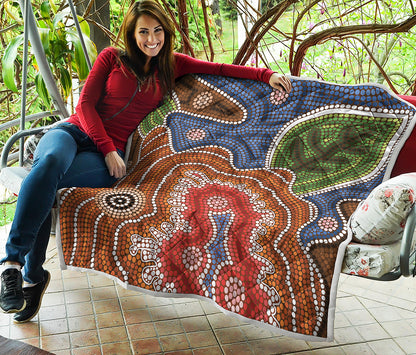 Australian Aboriginal Art Print Quilt