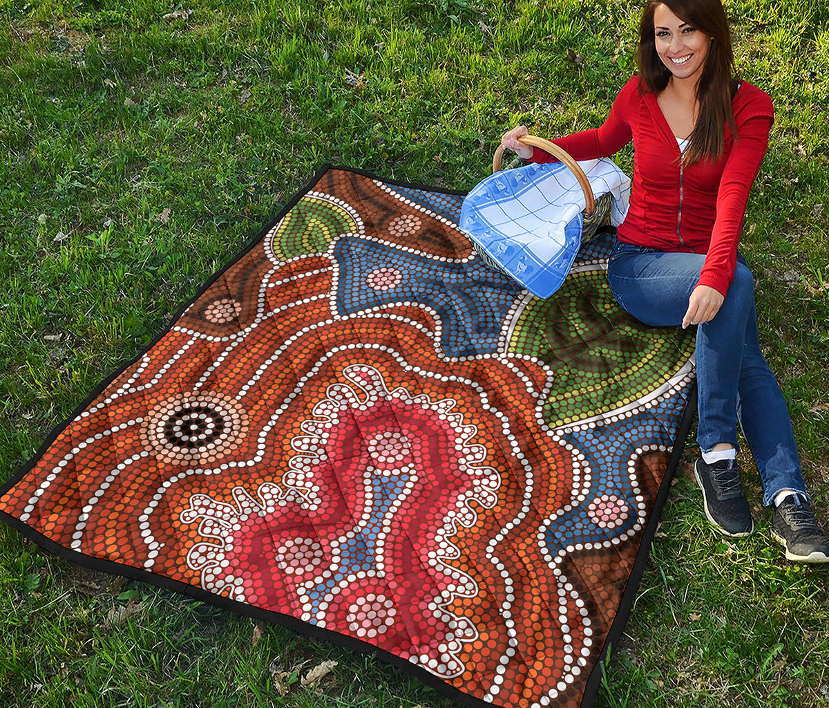 Australian Aboriginal Art Print Quilt