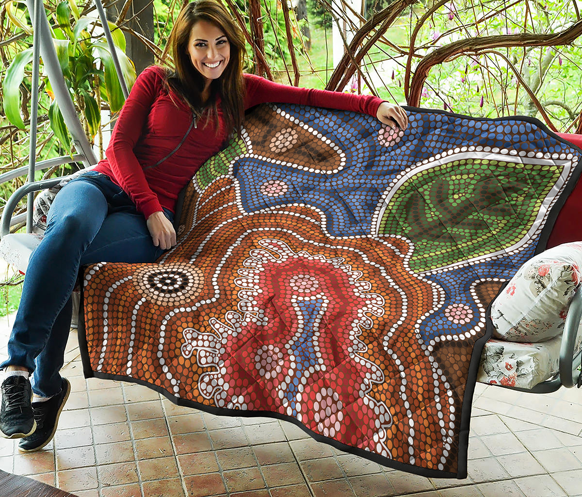 Australian Aboriginal Art Print Quilt