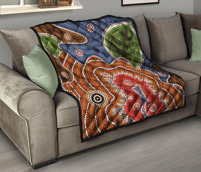 Australian Aboriginal Art Print Quilt