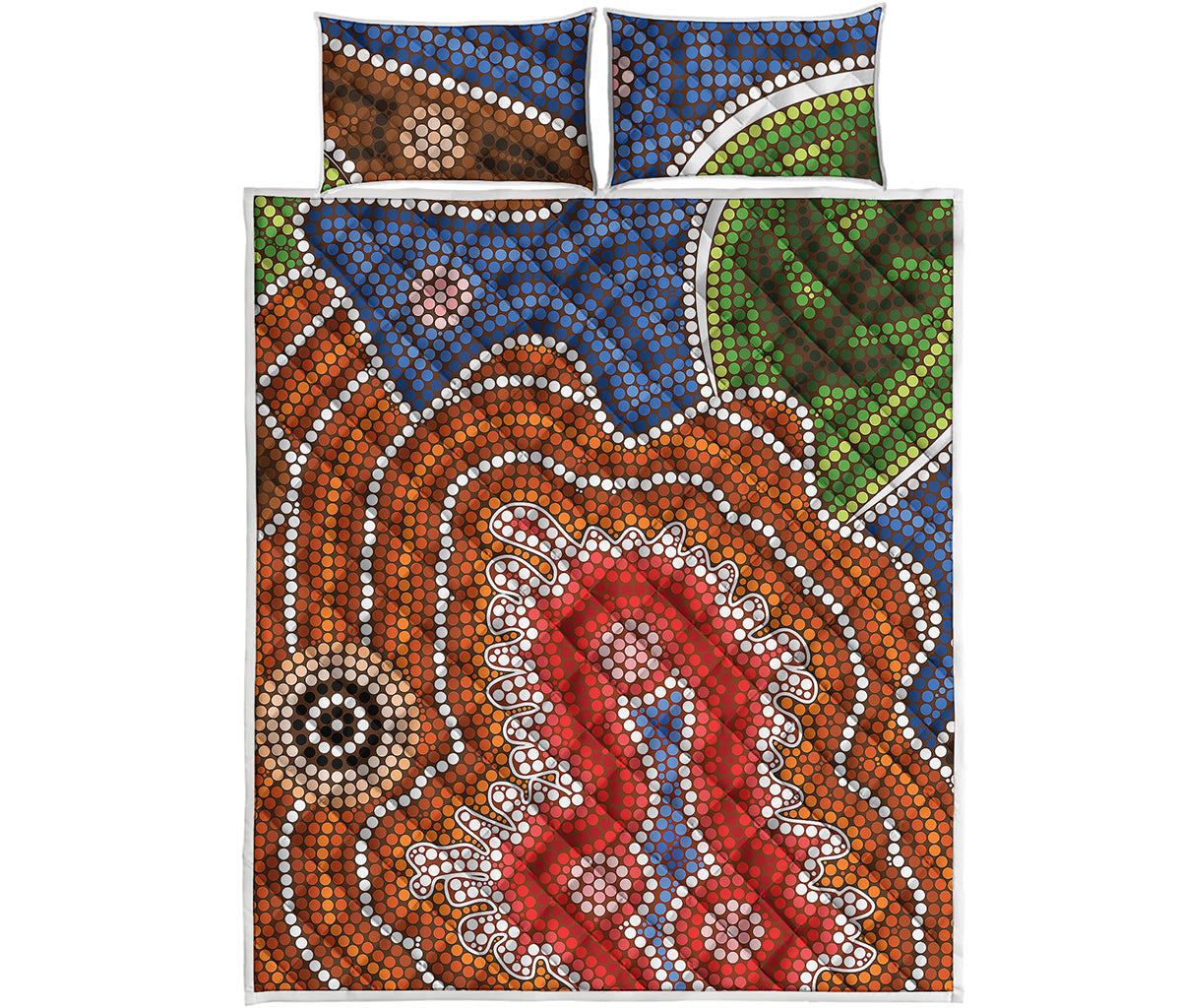 Australian Aboriginal Art Print Quilt Bed Set
