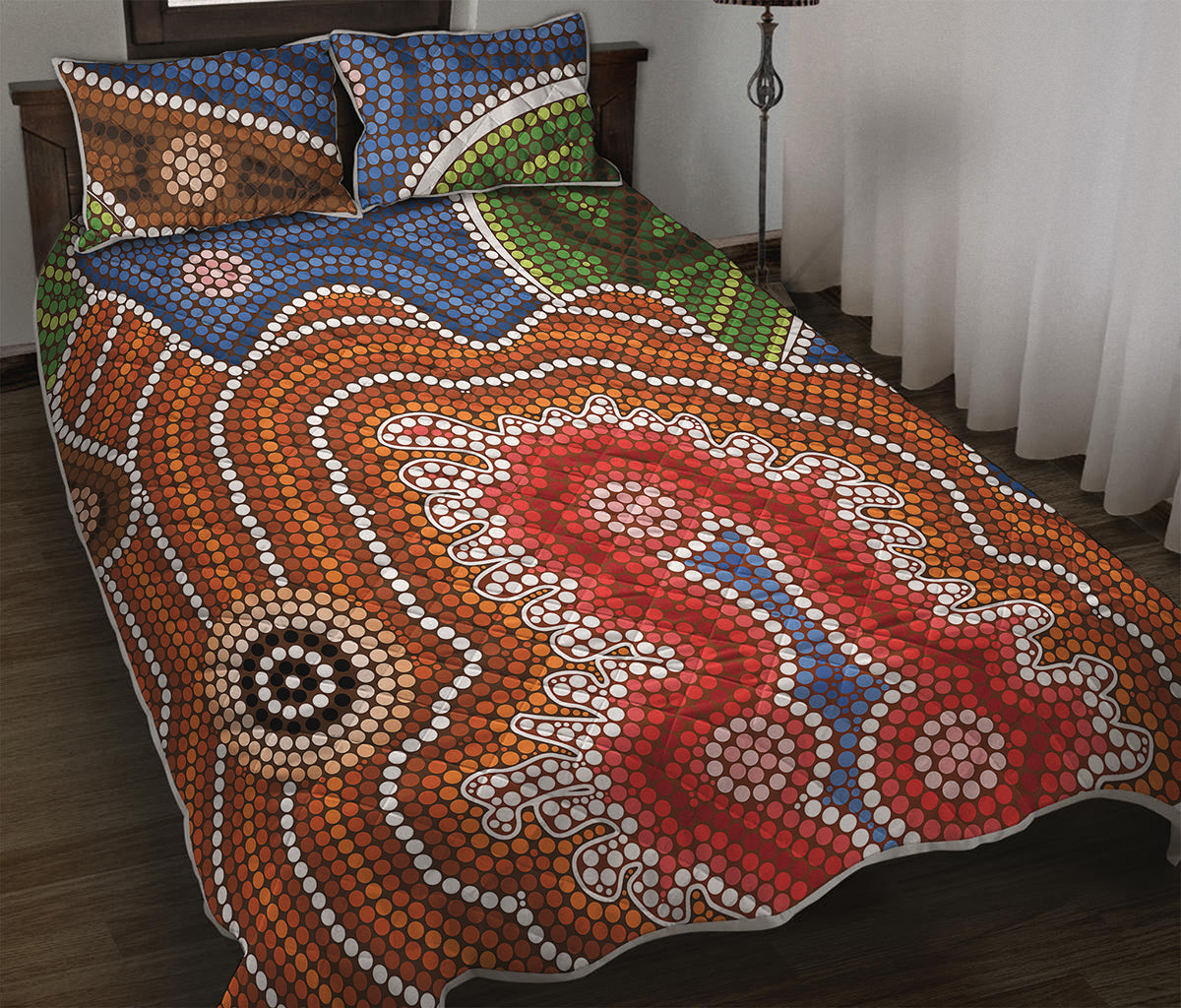 Australian Aboriginal Art Print Quilt Bed Set