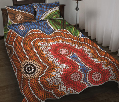 Australian Aboriginal Art Print Quilt Bed Set