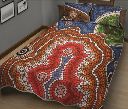 Australian Aboriginal Art Print Quilt Bed Set