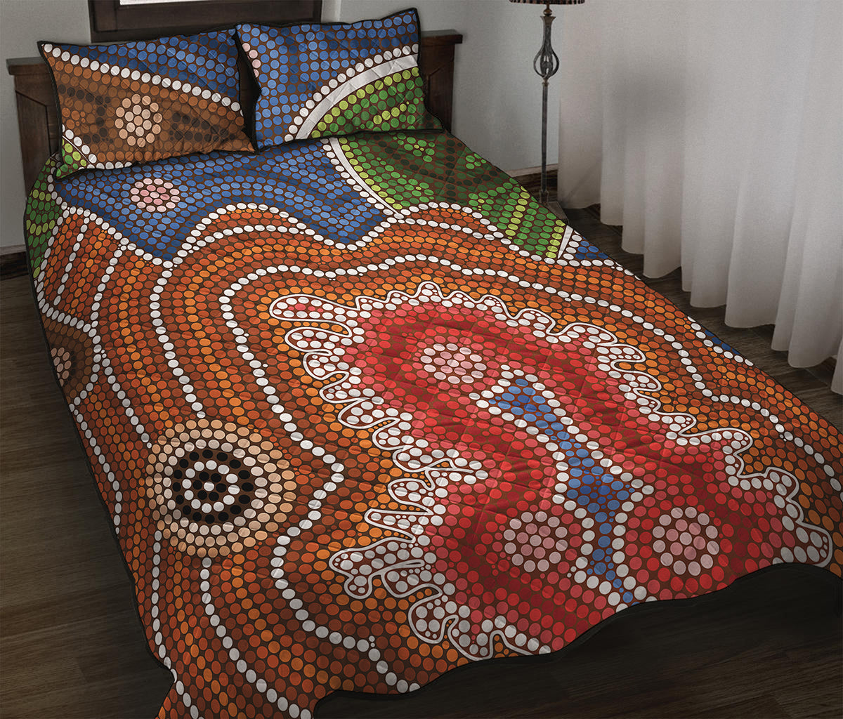 Australian Aboriginal Art Print Quilt Bed Set