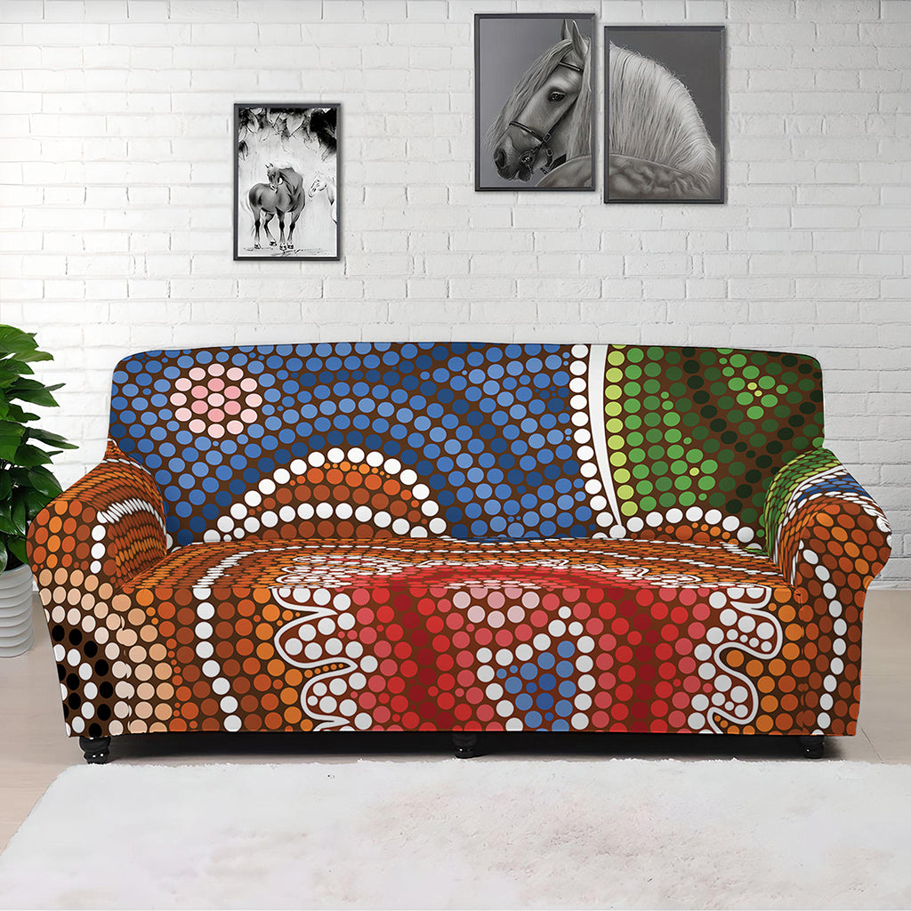 Australian Aboriginal Art Print Sofa Cover