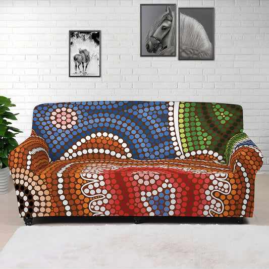 Australian Aboriginal Art Print Sofa Cover