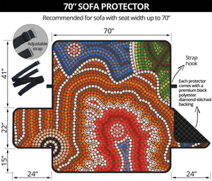 Australian Aboriginal Art Print Sofa Protector