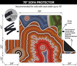 Australian Aboriginal Art Print Sofa Protector