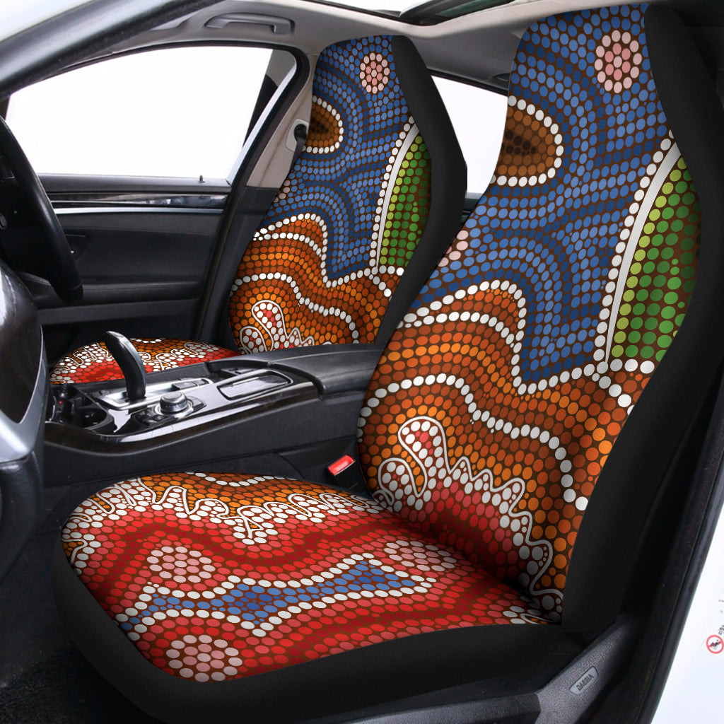 Australian Aboriginal Art Print Universal Fit Car Seat Covers