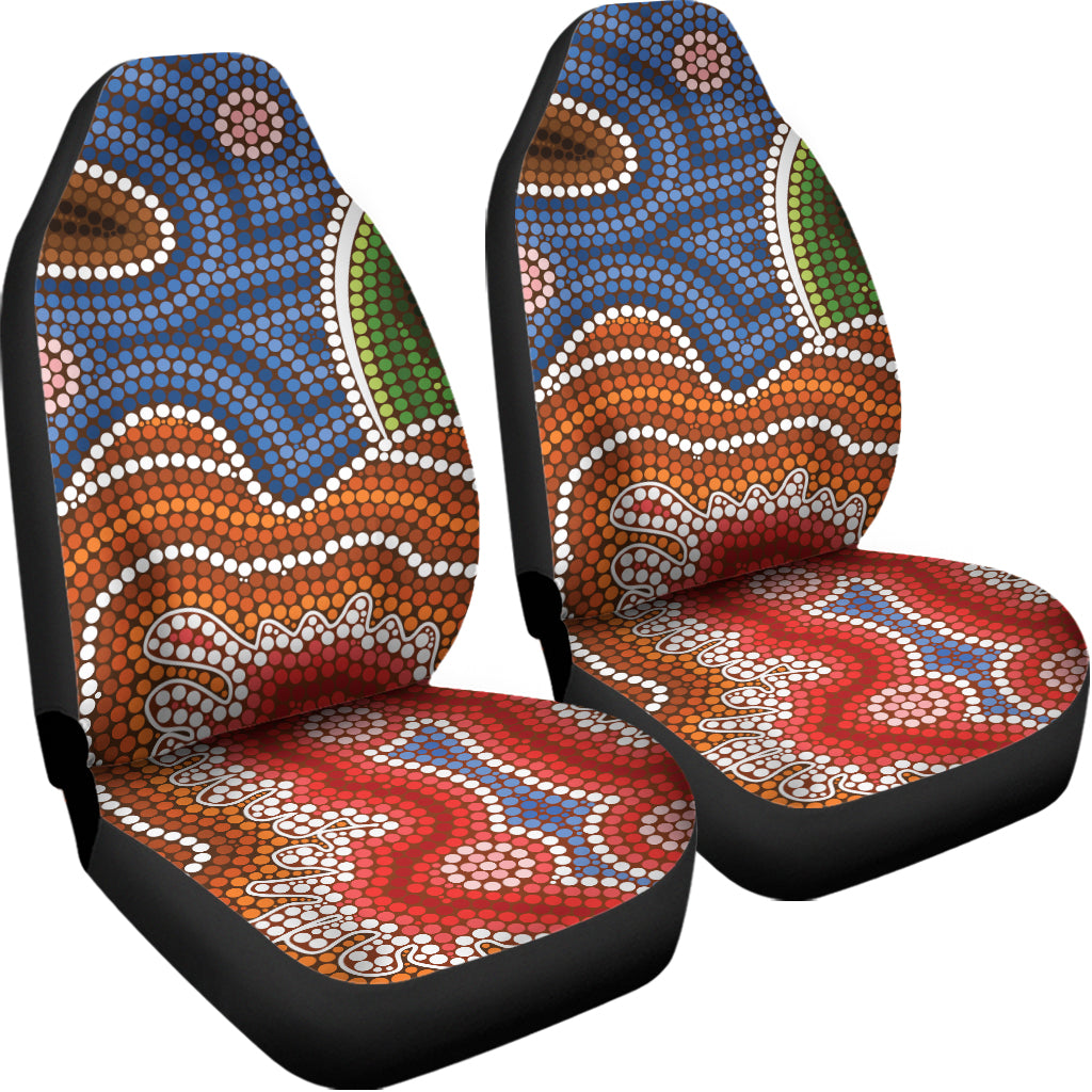 Australian Aboriginal Art Print Universal Fit Car Seat Covers