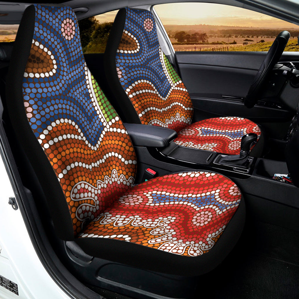 Australian Aboriginal Art Print Universal Fit Car Seat Covers