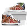 Australian Aboriginal Art Print White High Top Shoes