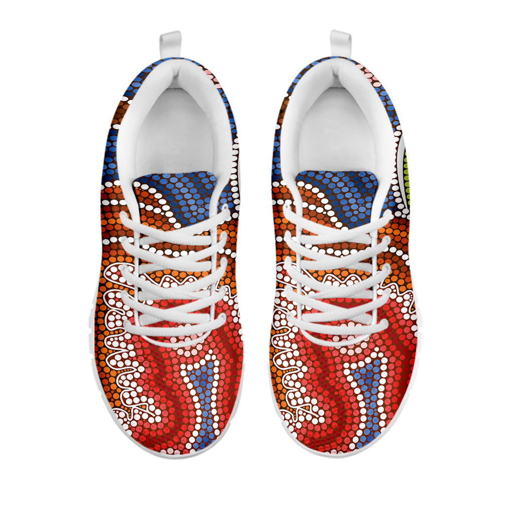 Australian Aboriginal Art Print White Sneakers