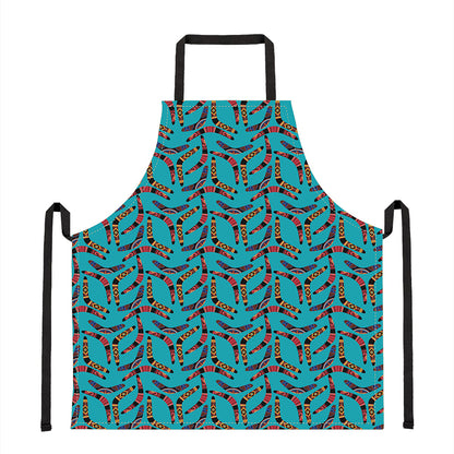 Australian Aboriginal Boomerang Print Apron