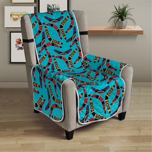 Australian Aboriginal Boomerang Print Armchair Protector