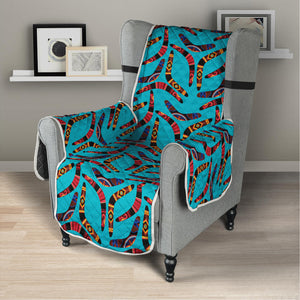 Australian Aboriginal Boomerang Print Armchair Protector