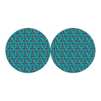 Australian Aboriginal Boomerang Print Car Coasters